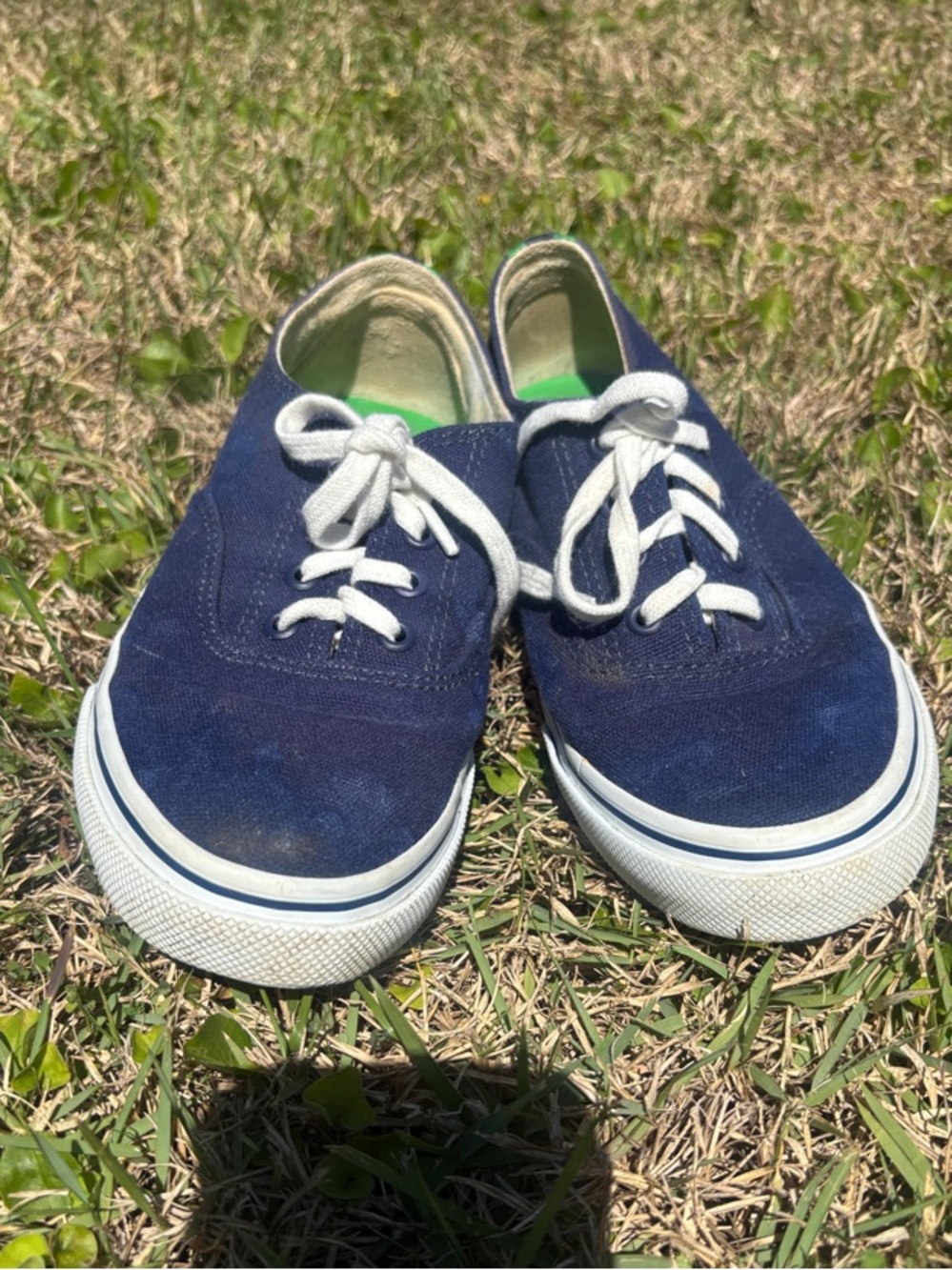 Tory Burch Navy Canvas Lace-Up Size 7.5